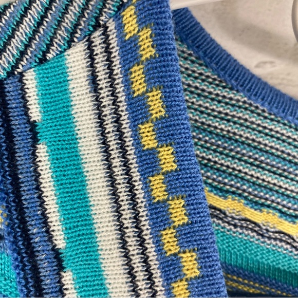 Venus Blue and Teal Striped Sweater Dress Size S - Picture 7 of 15